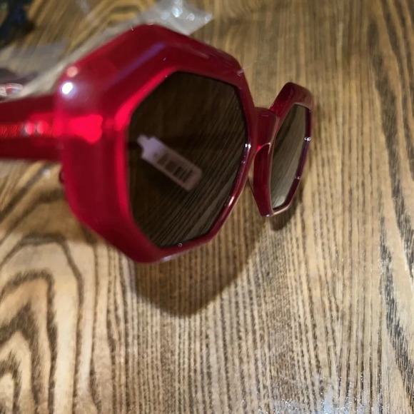 GARRETT LEIGHT-JACQUELINE CHE/SFPU Oval Sunglasses Cherry Semiflat Purple - Picture 7 of 7